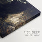Canvas art print of a dramatic rocky gorge with towering cliffs and waterfall, highlighting texture and gallery-wrapped edges