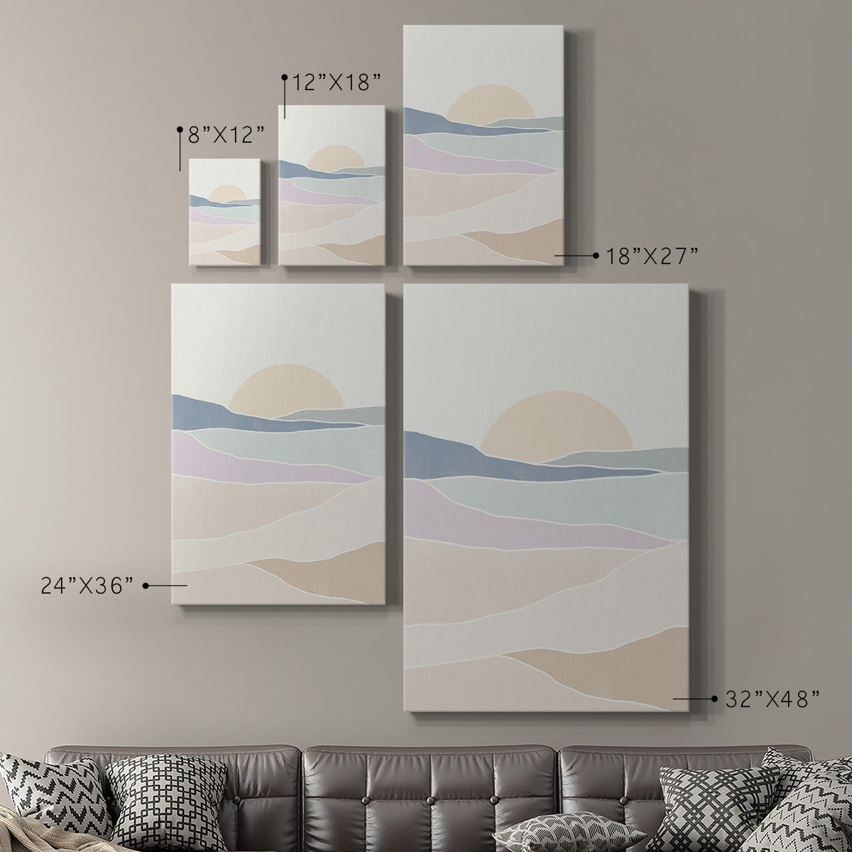 Wave Tableau II Premium Gallery Wrapped Canvas - Ready to Hang