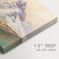 Canvas art print of dramatic Dolomite mountain peaks rising above rugged terrain, highlighting texture and gallery-wrapped edges