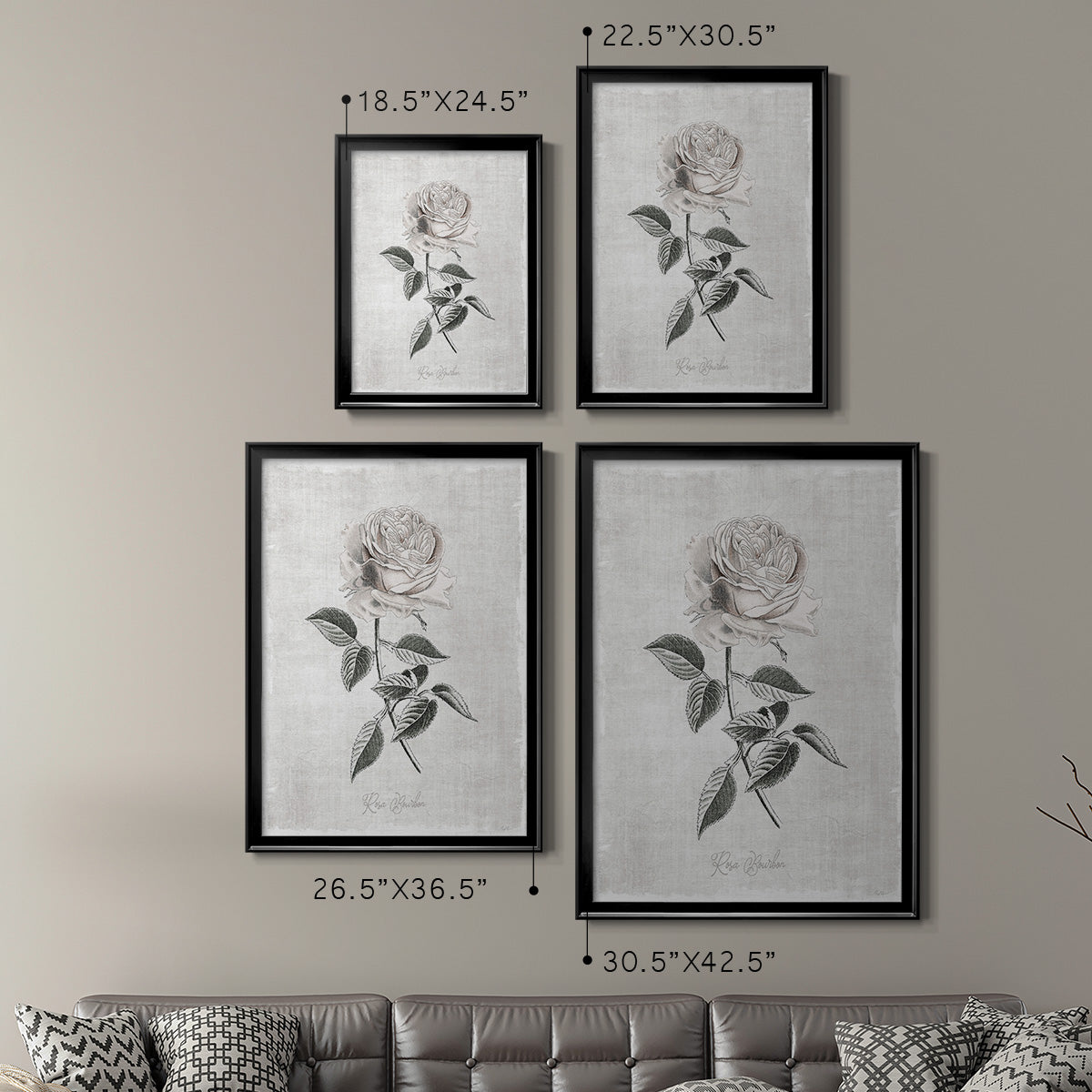 Vintage Botanical I - Modern Framed Canvas Print
