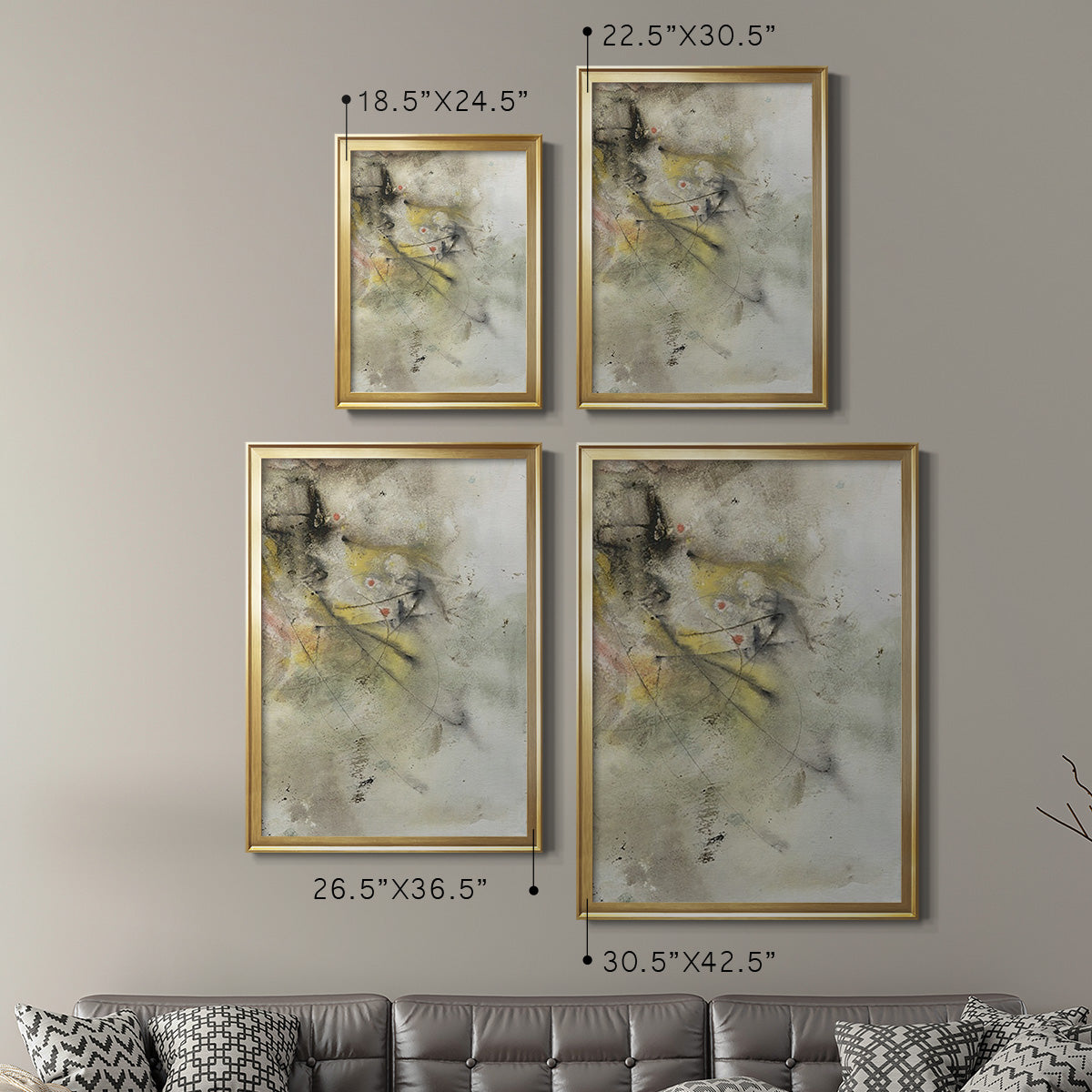 Soft Inspiration II - Modern Framed Canvas Print