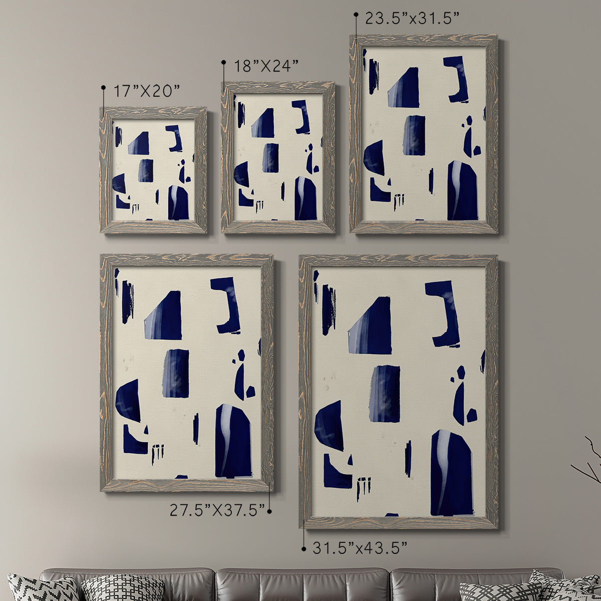 Fragment Abstraction I - Premium Framed Canvas 2 Piece Set - Ready to Hang