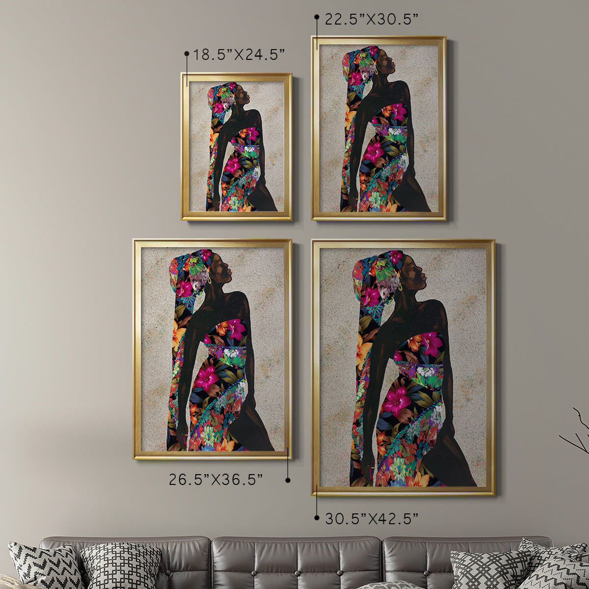 Woman Strong I - Modern Framed Canvas Print