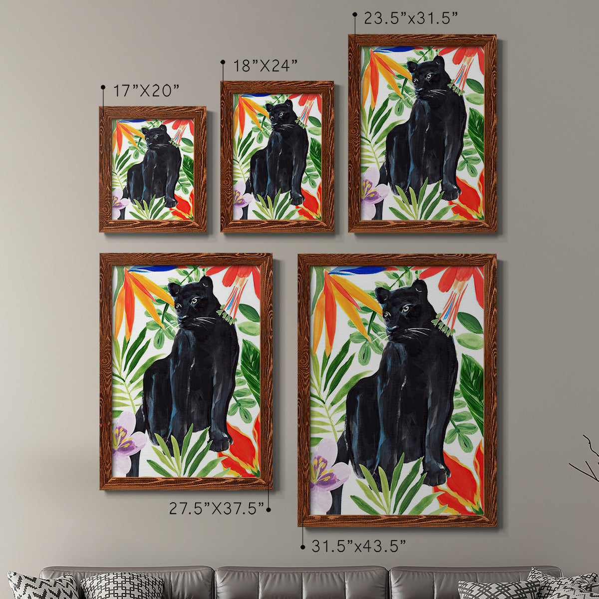 Panther's Paradise I - Premium Framed Canvas 2 Piece Set - Ready to Hang