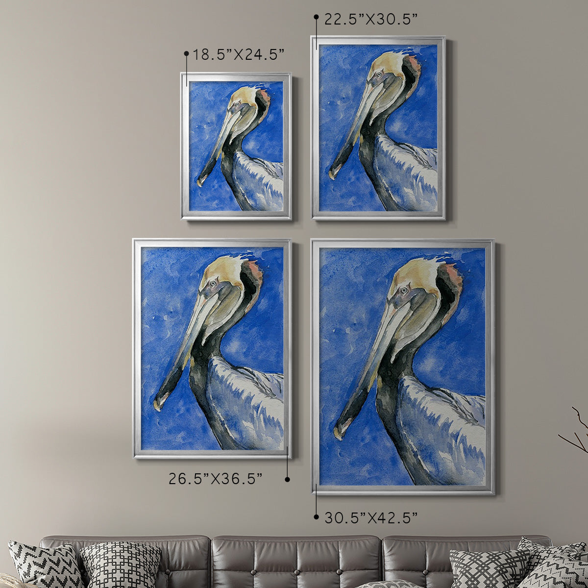 Pelican Pool II - Modern Framed Canvas Print