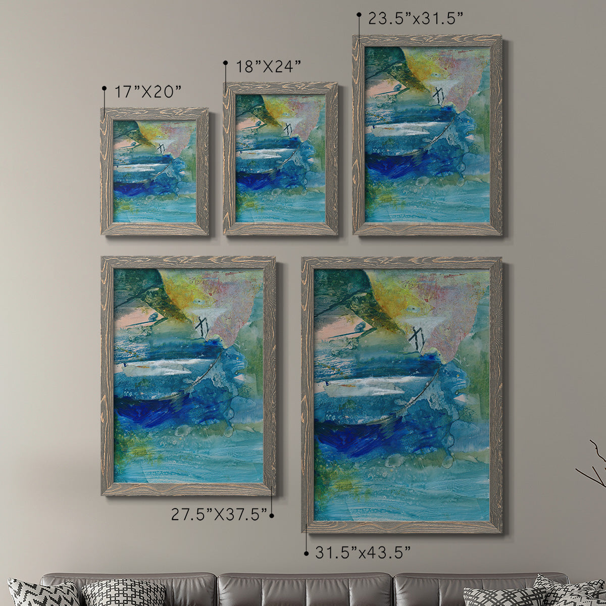 Spring Winds VII - Premium Framed Canvas 2 Piece Set - Ready to Hang