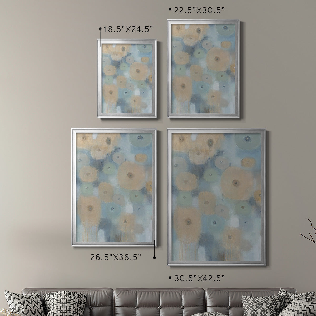 Spinning Wheels I - Modern Framed Canvas Print