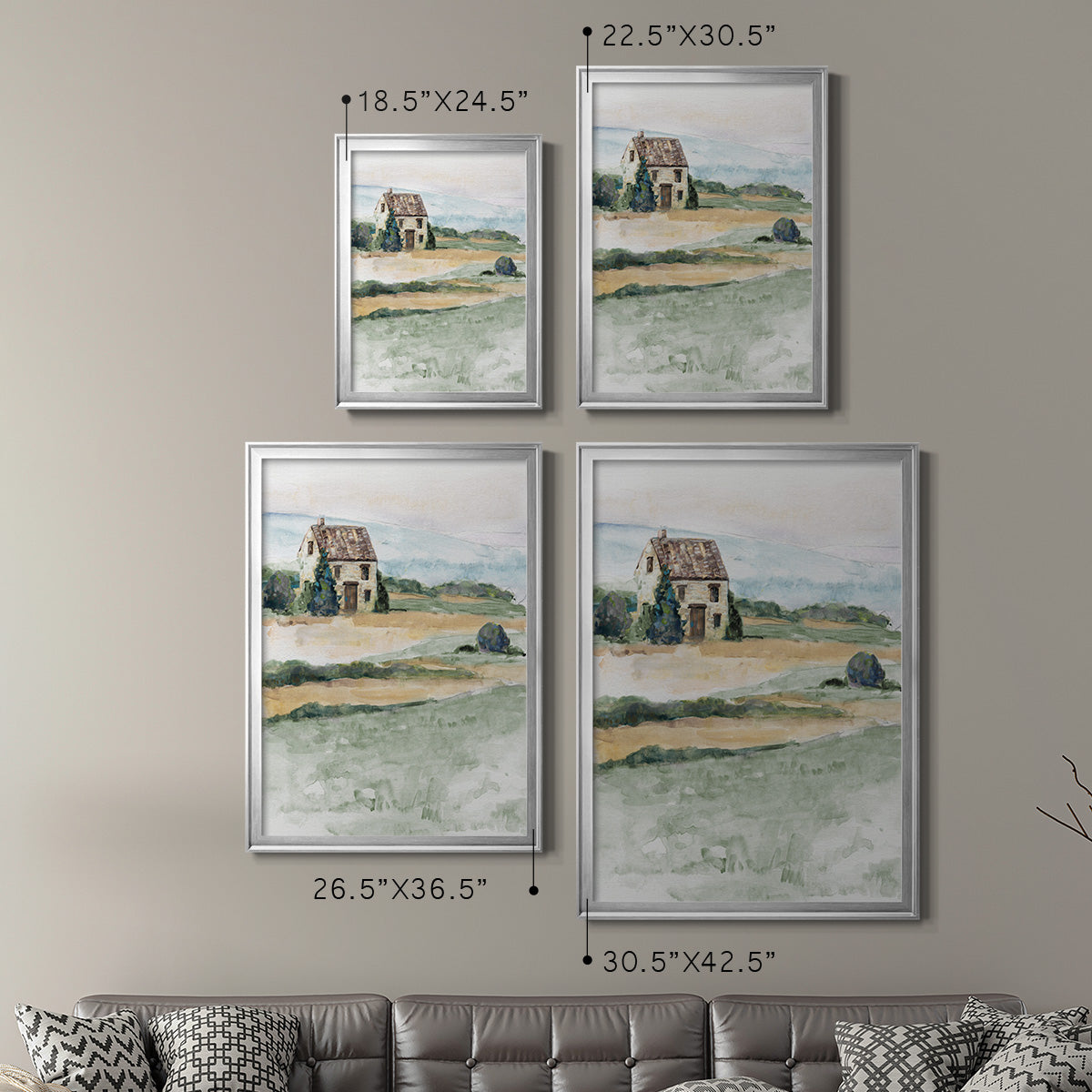 On the Countryside I - Modern Framed Canvas Print