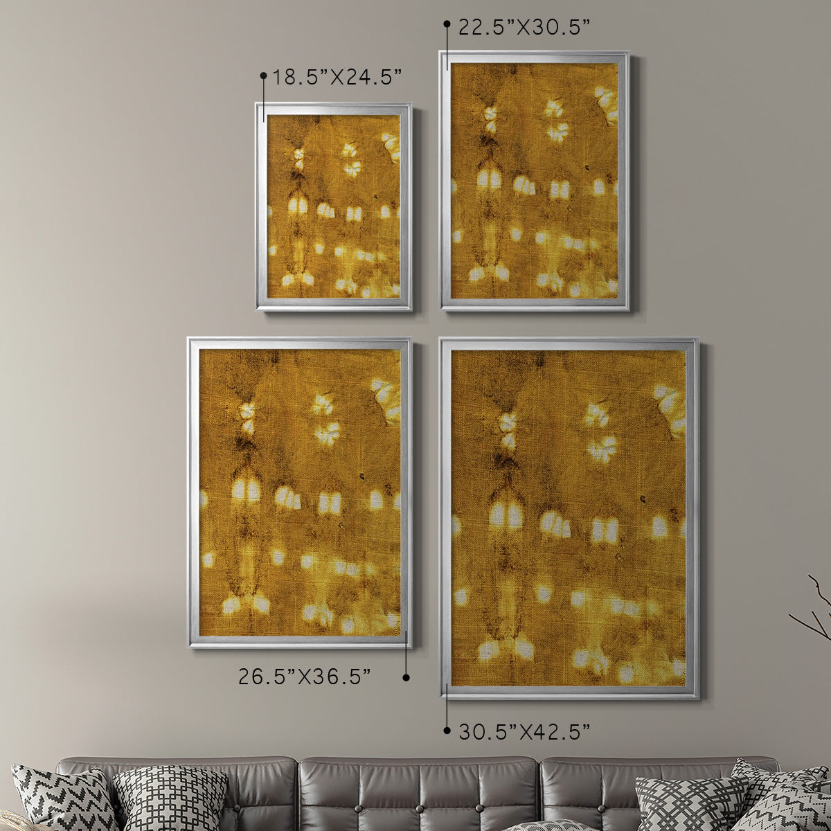 Turmeric Sunrise I - Modern Framed Canvas Print