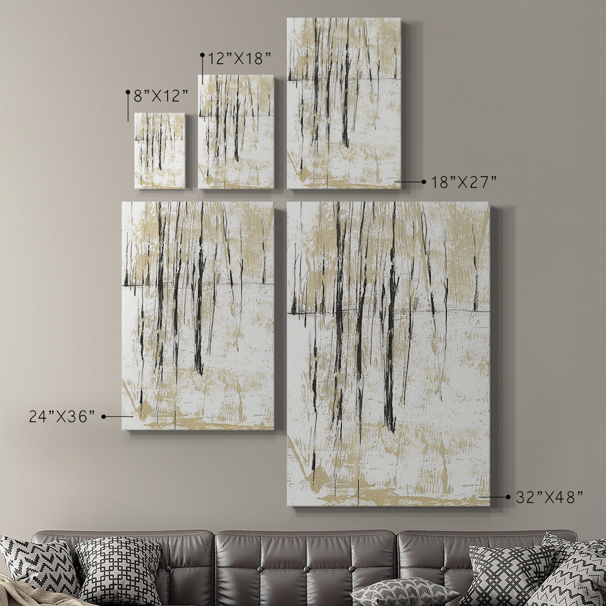 Gilded Forest II Premium Gallery Wrapped Canvas - Ready to Hang