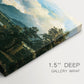 Canvas art print of a village landscape and countryside under wide sky, highlighting texture and gallery-wrapped edges