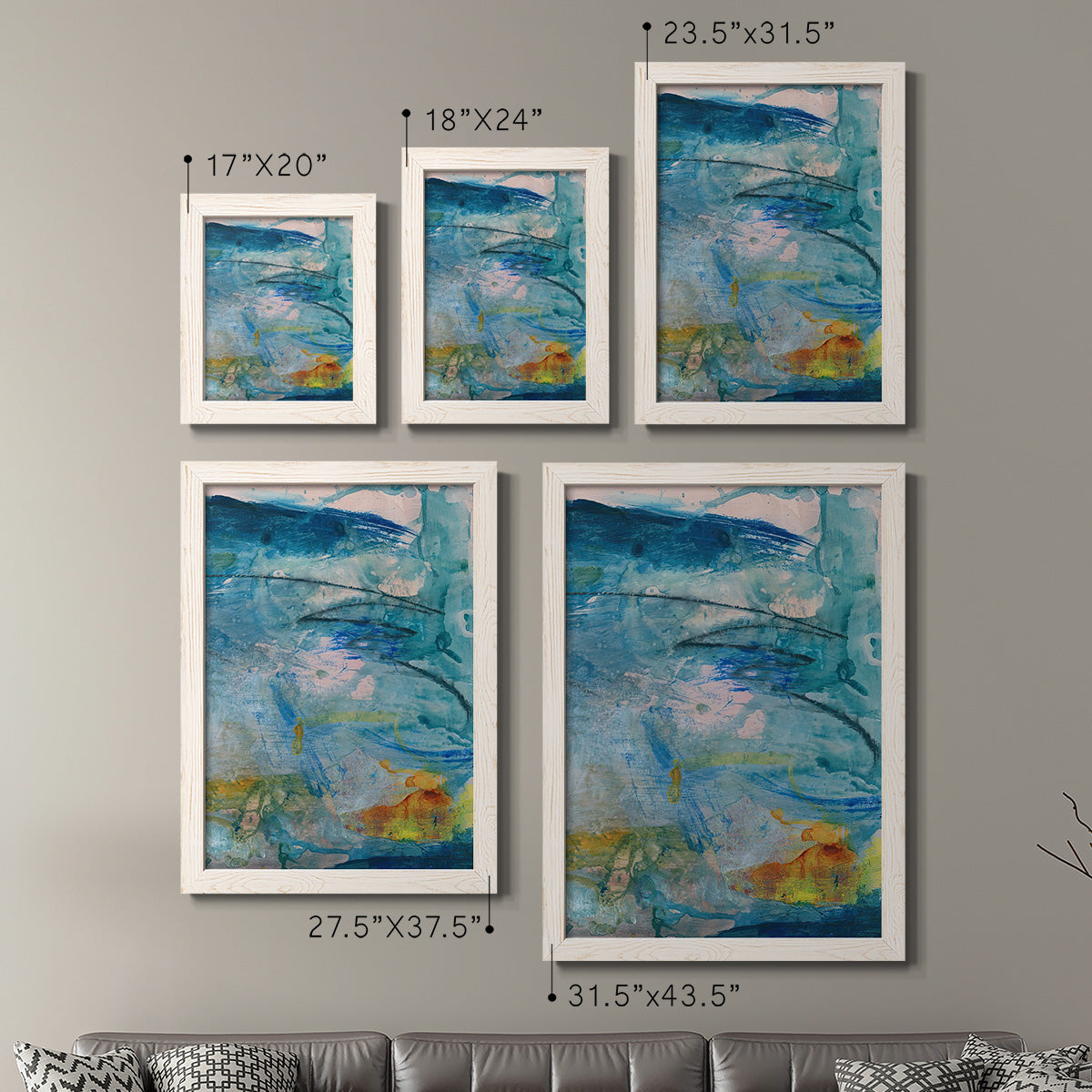 Spring Winds V - Premium Framed Canvas 2 Piece Set - Ready to Hang