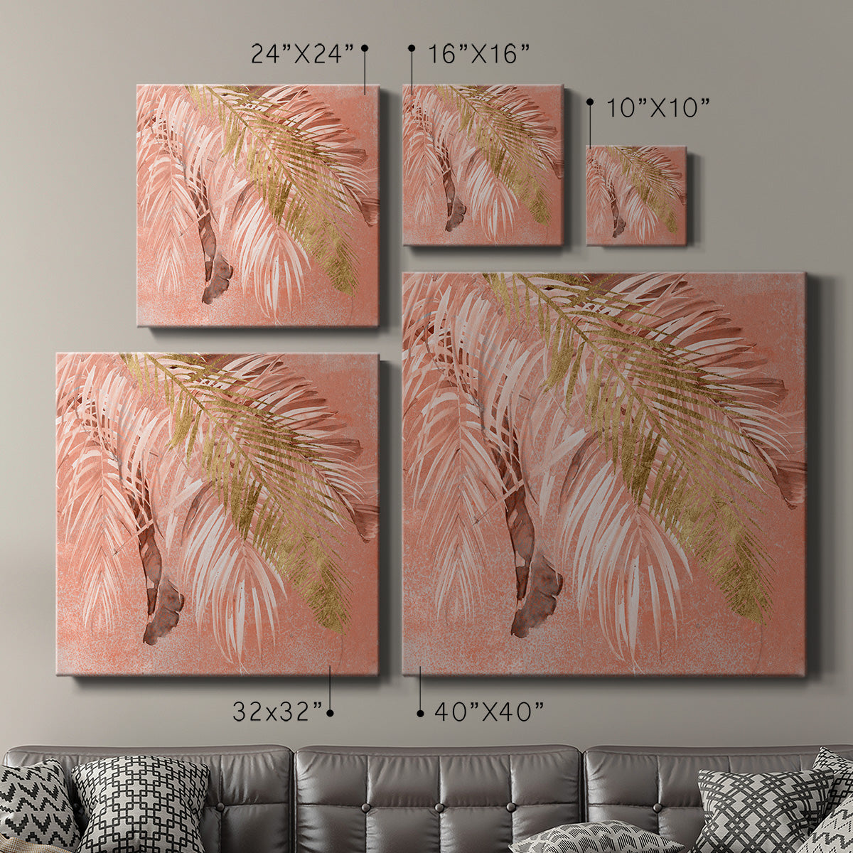 Golden Palms II - Canvas Art Print