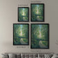 Golden Light Pathways II - Modern Framed Canvas Print