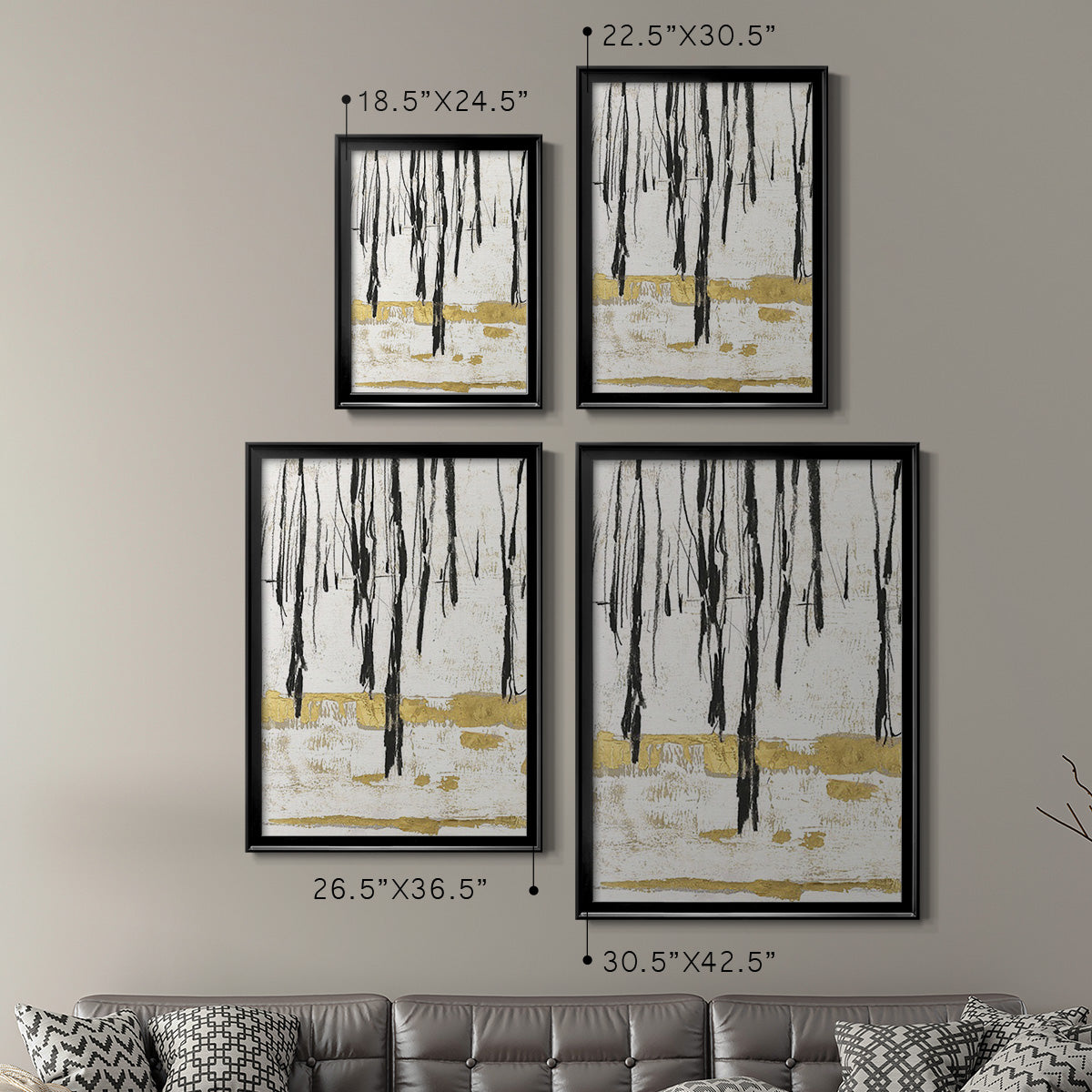 Gilded Winter II - Modern Framed Canvas Print