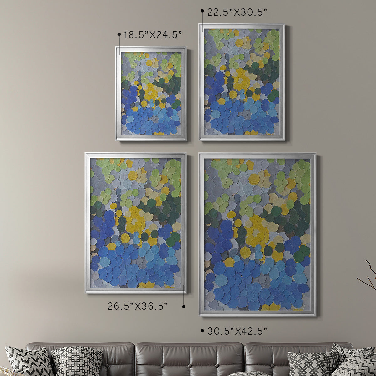Lake Como Garden - Modern Framed Canvas Print