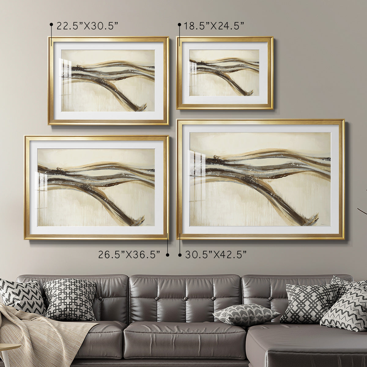Catching a Metallic Wave - Modern Framed Art Print