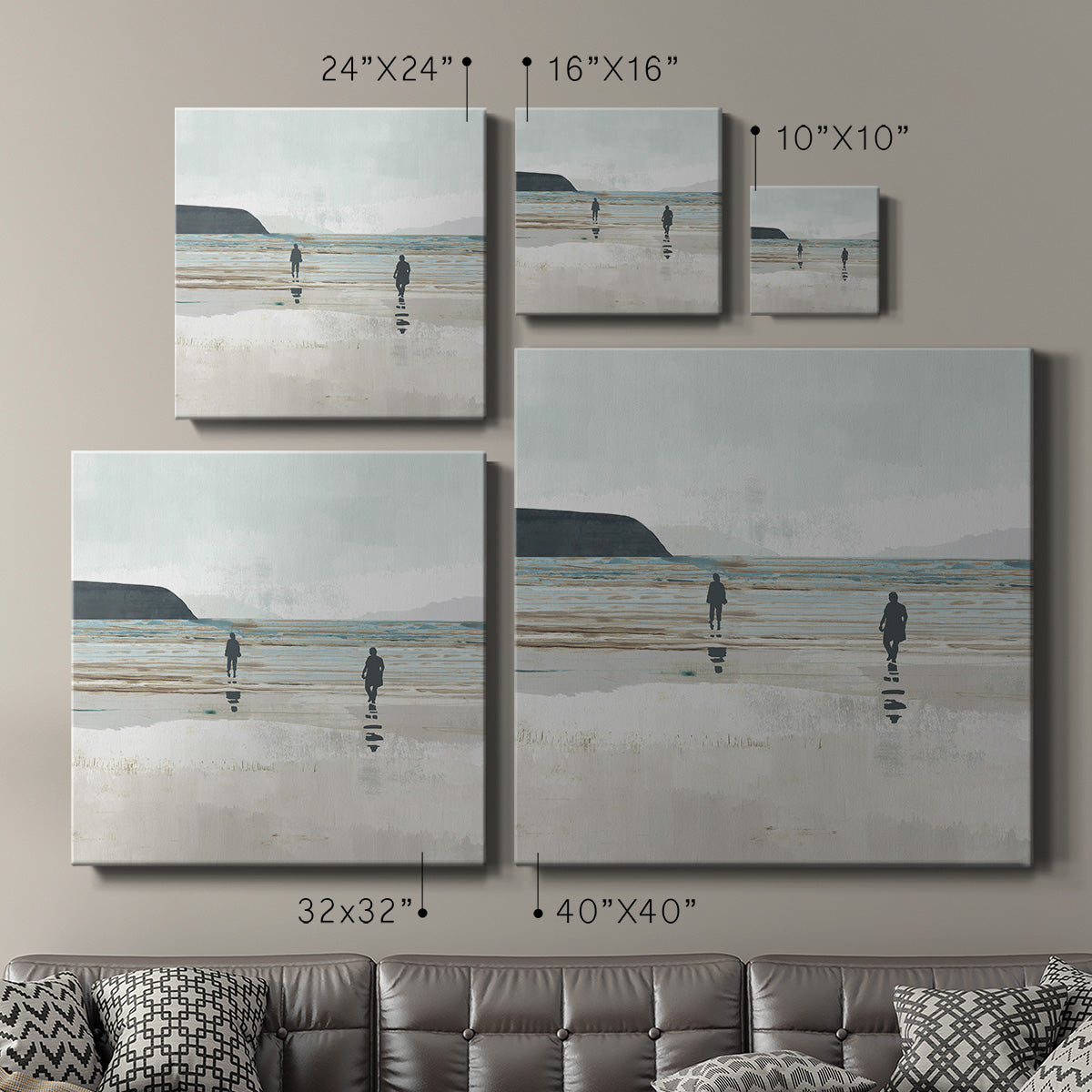 Beach Walking III-Premium Gallery Wrapped Canvas - Ready to Hang