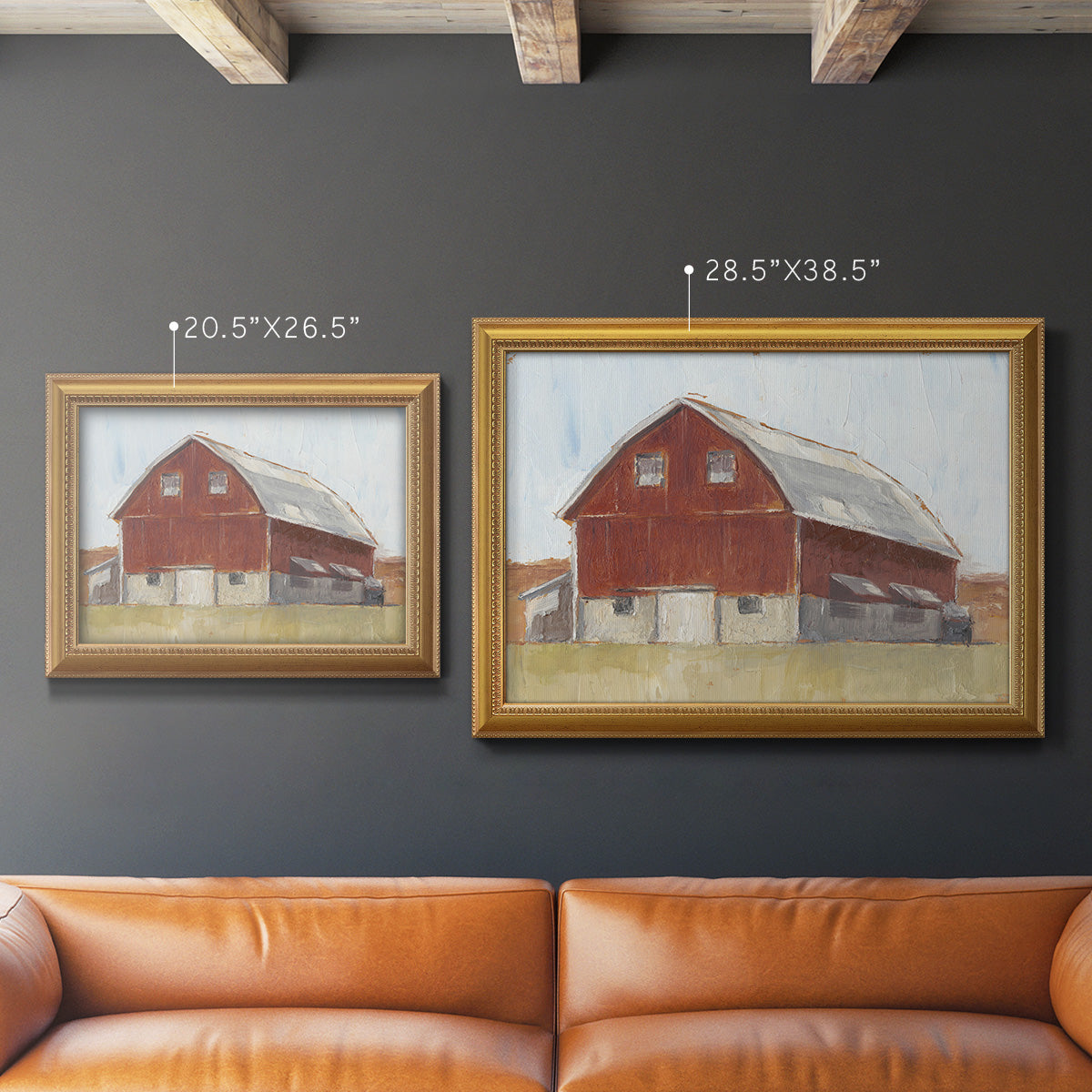 Rustic Red Barn II Premium Framed Canvas- Ready to Hang