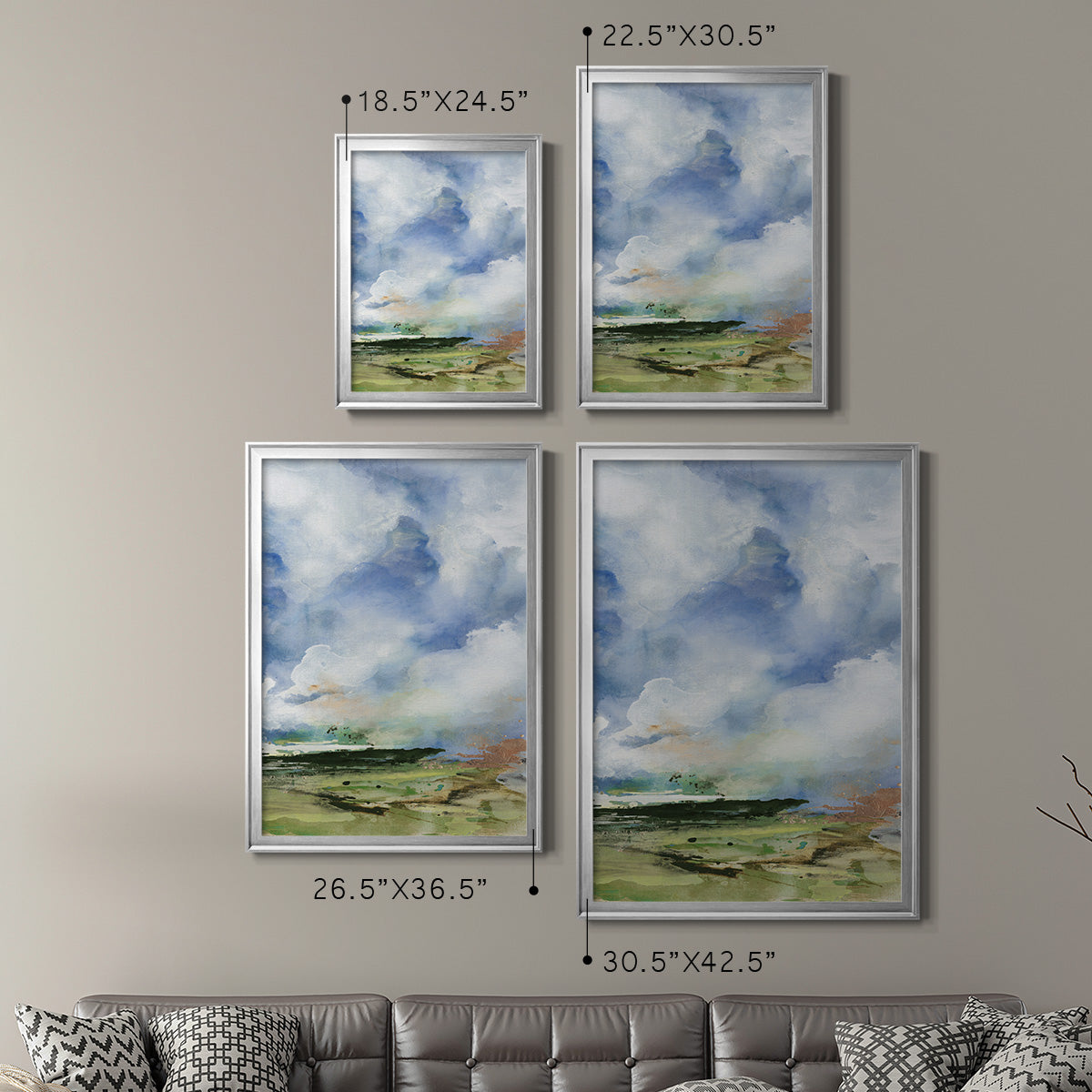 Spring Air II - Modern Framed Canvas Print