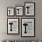 Size comparison chart for a set of two black barnwood framed canvas prints.