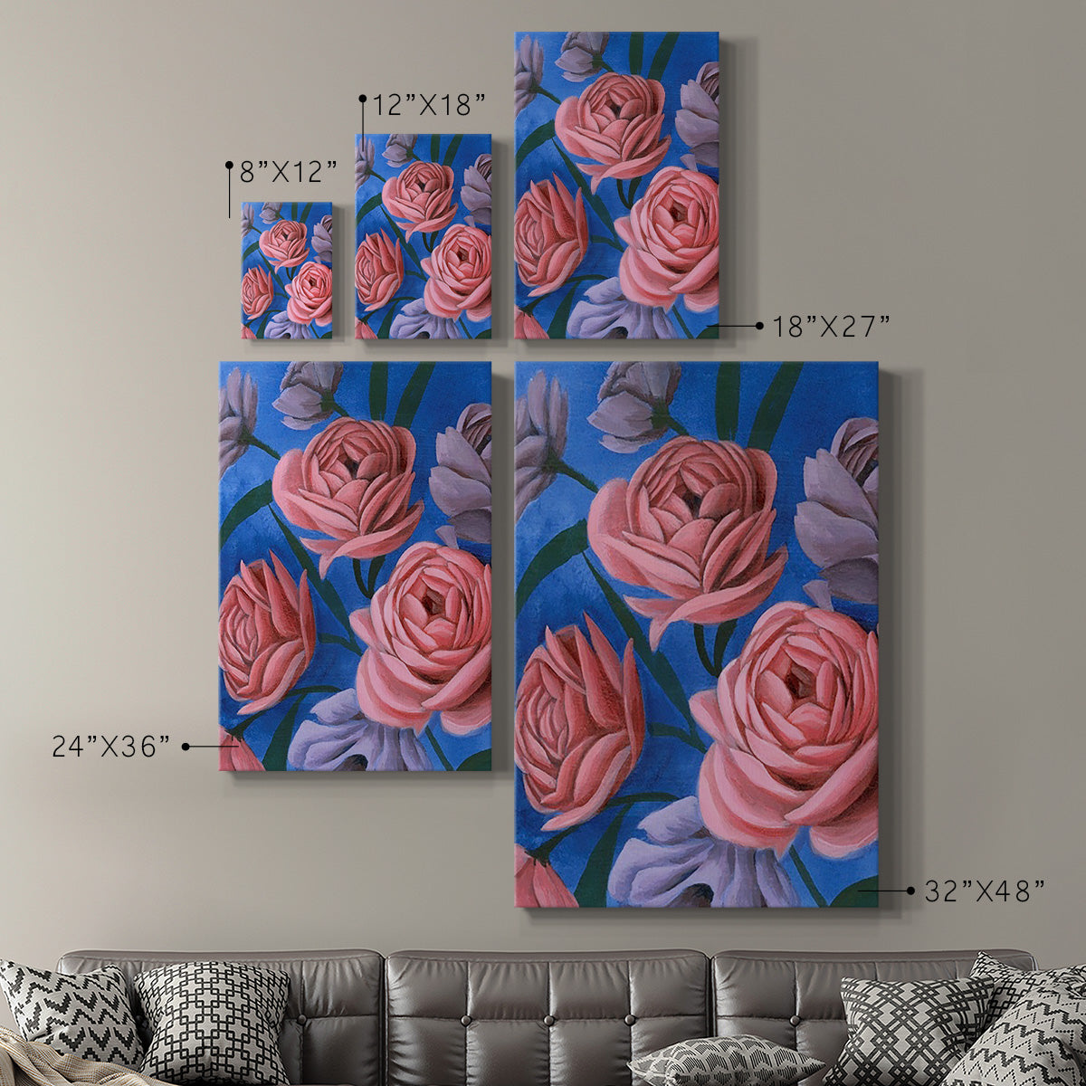 Layered Petals I - Canvas Art Print