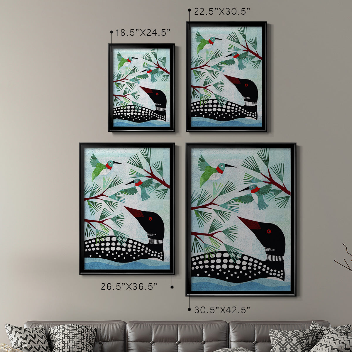 Forest Creatures IX - Modern Framed Canvas Print