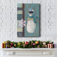 Snowman Patchwork I Premium Gallery Wrapped Canvas - Ready to Hang