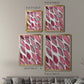 Patterned Leaf Shapes III - Modern Framed Canvas Print