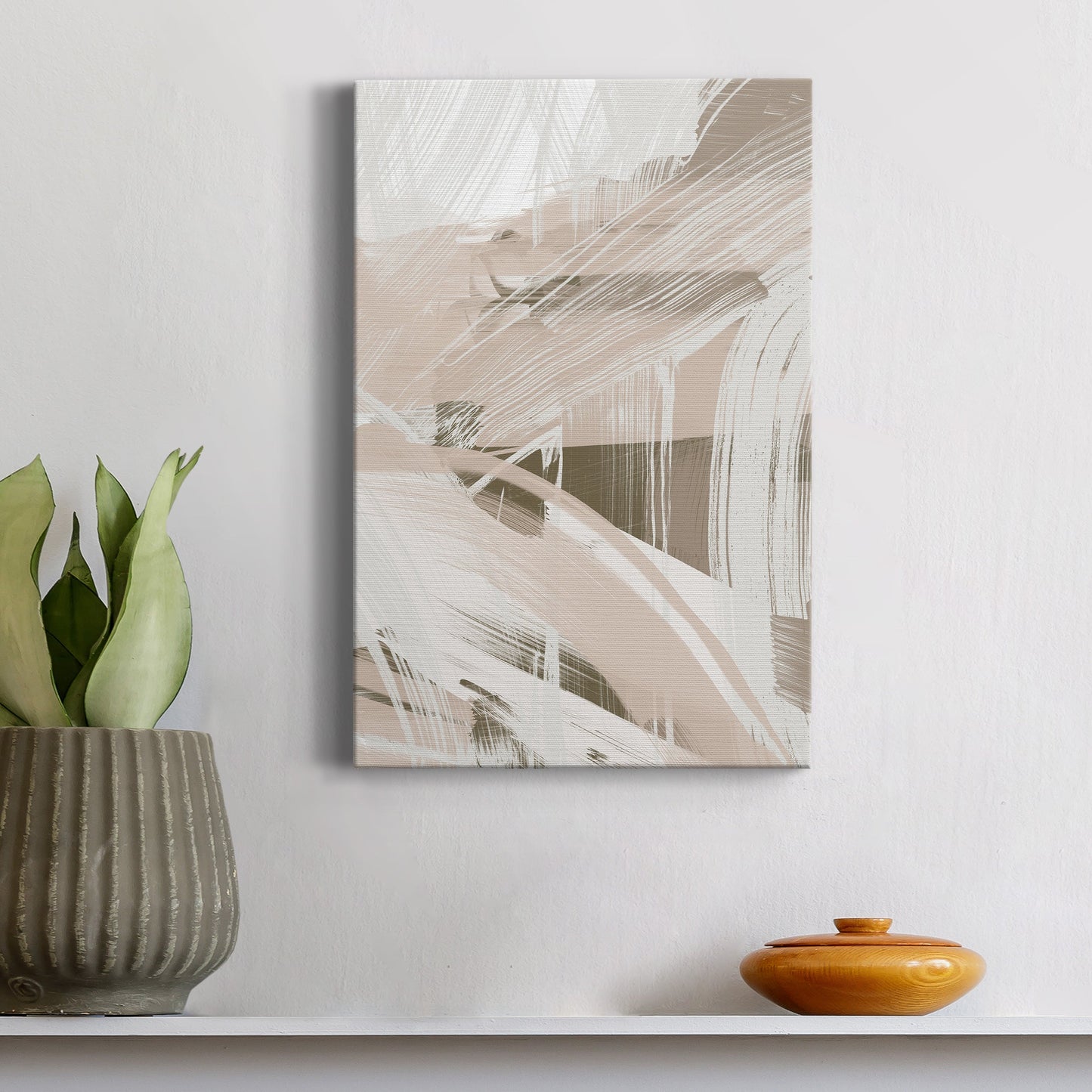 Earthtone Swipe II Premium Gallery Wrapped Canvas - Ready to Hang