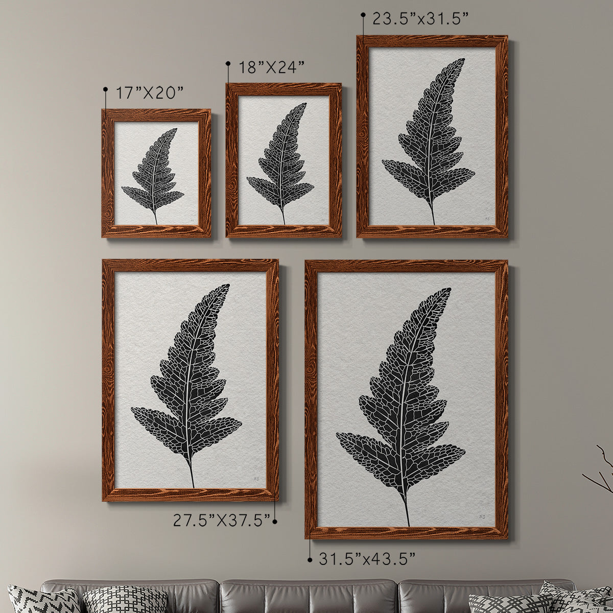 Forest Fern I - Premium Framed Canvas 2 Piece Set - Ready to Hang