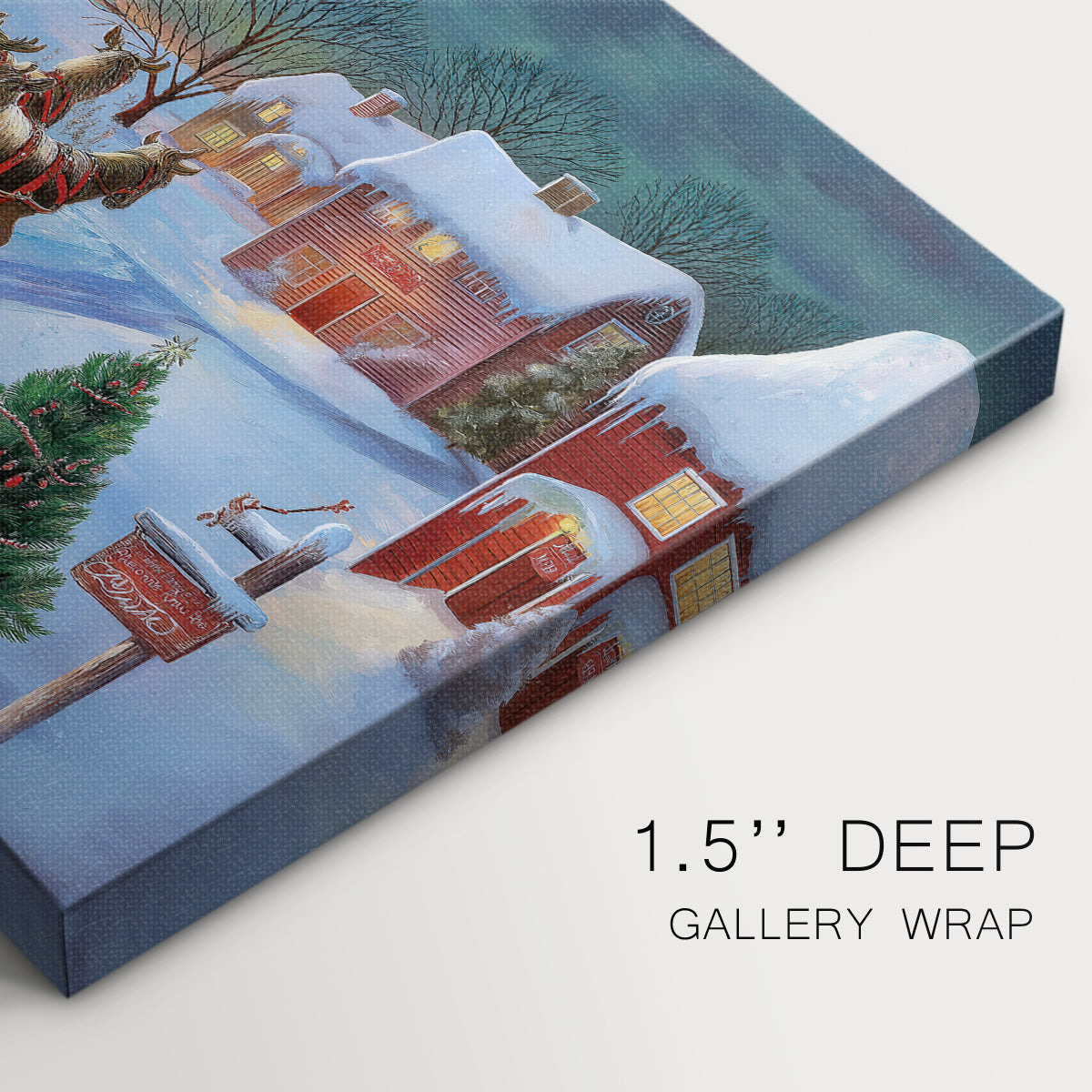 Soft Linen Promise of Wreath - Canvas Art Print