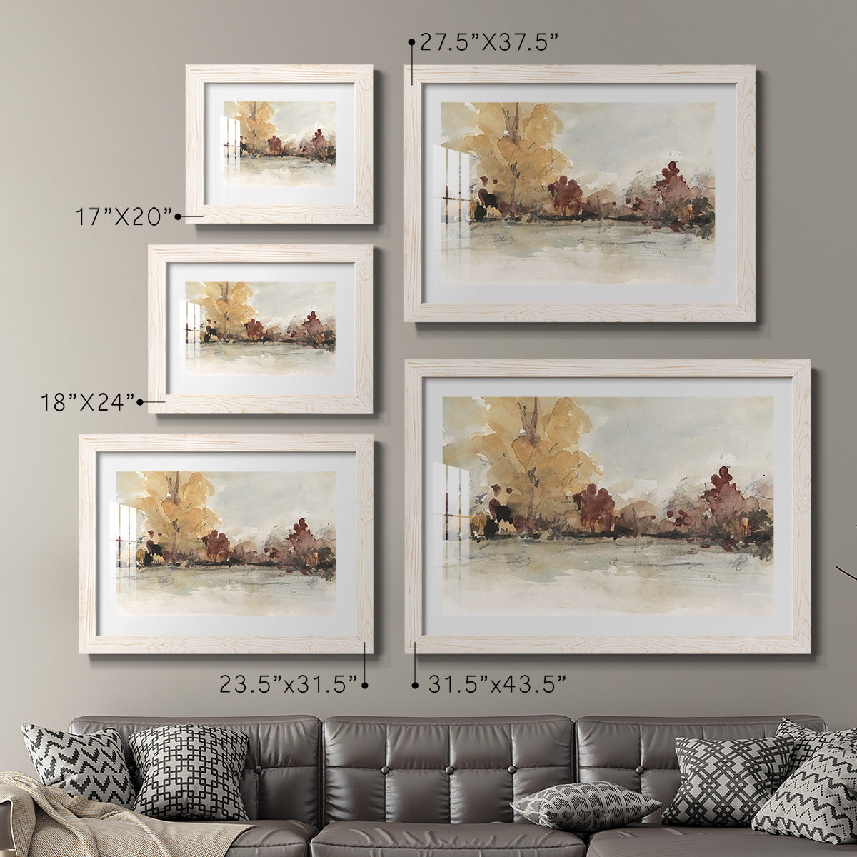 The Autumn View I - Barnwood Framed Art Print