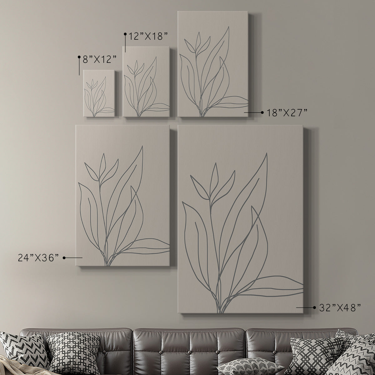 Neutral Lines I Premium Gallery Wrapped Canvas - Ready to Hang