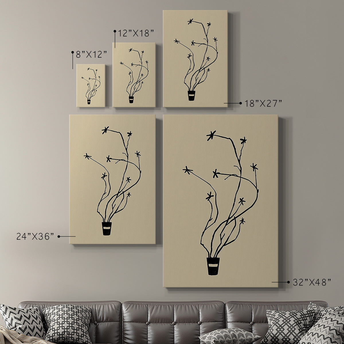 Spring Sprig Vase I - Canvas Art Print
