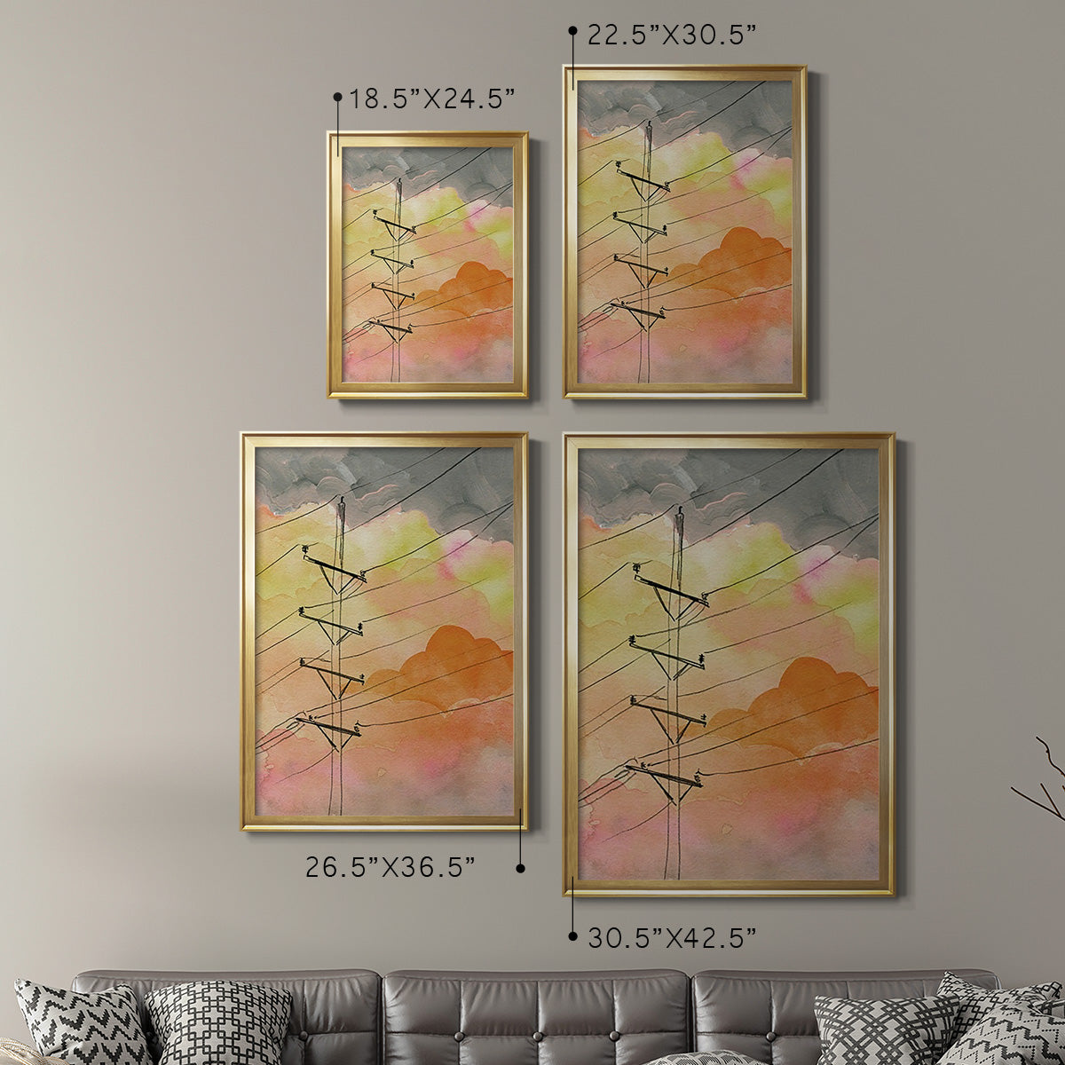 Cloudy Communication I - Modern Framed Canvas Print