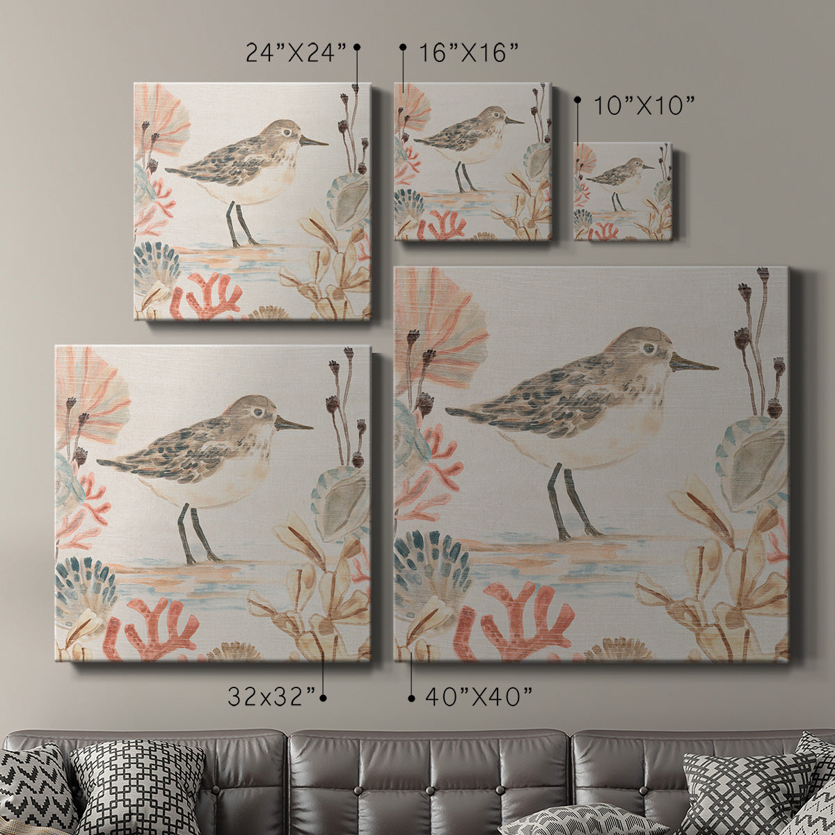 Shell Pipers I - Canvas Art Print