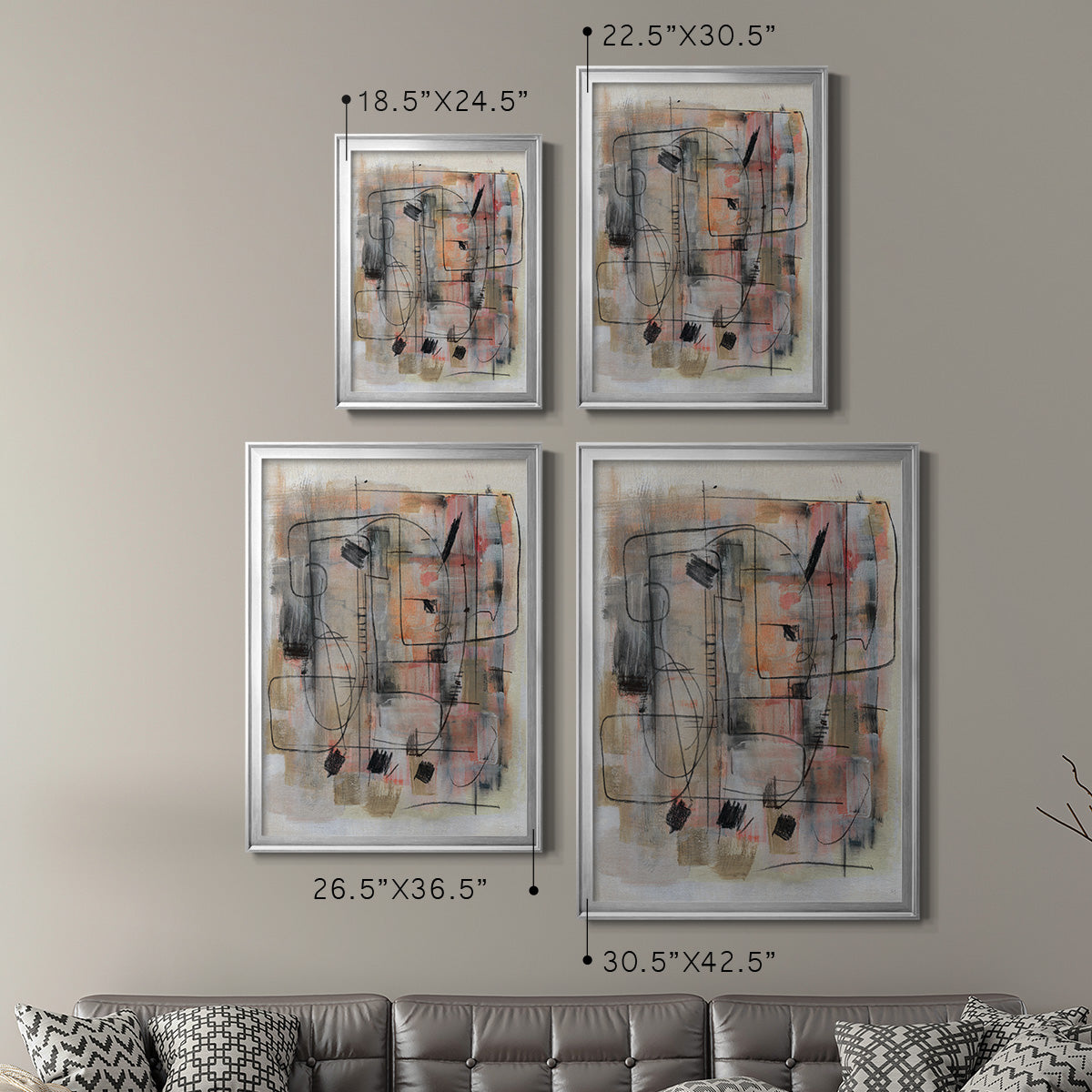 Walled City - Modern Framed Canvas Print