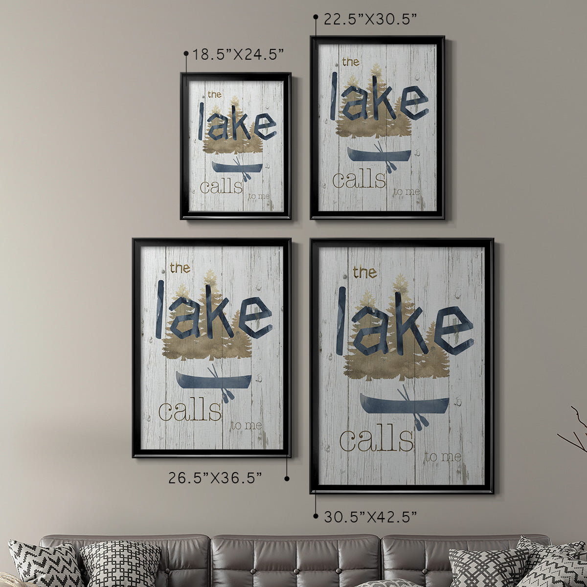 Lake Calls Me - Modern Framed Canvas Print