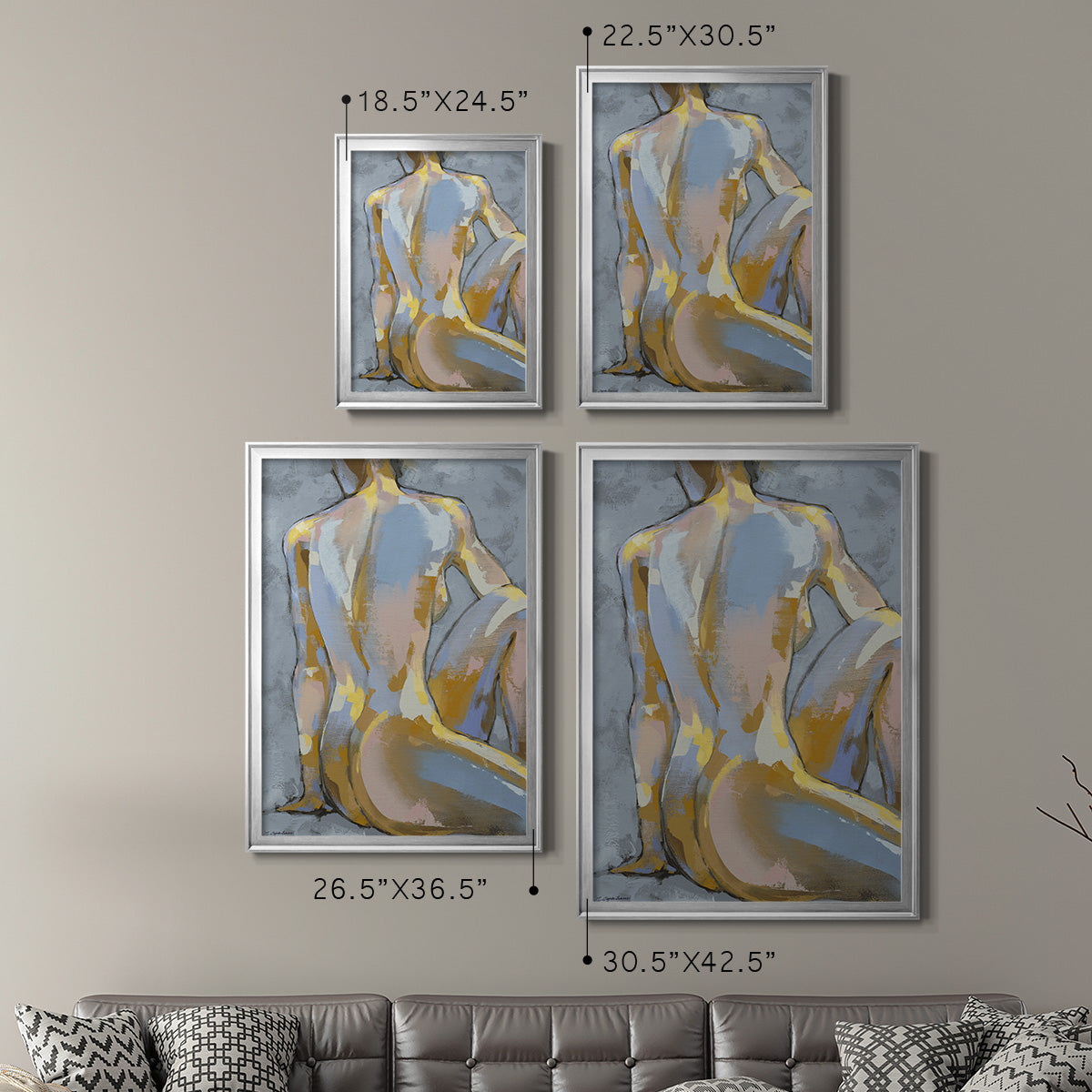Grey Maiden II -  Framed Canvas Print