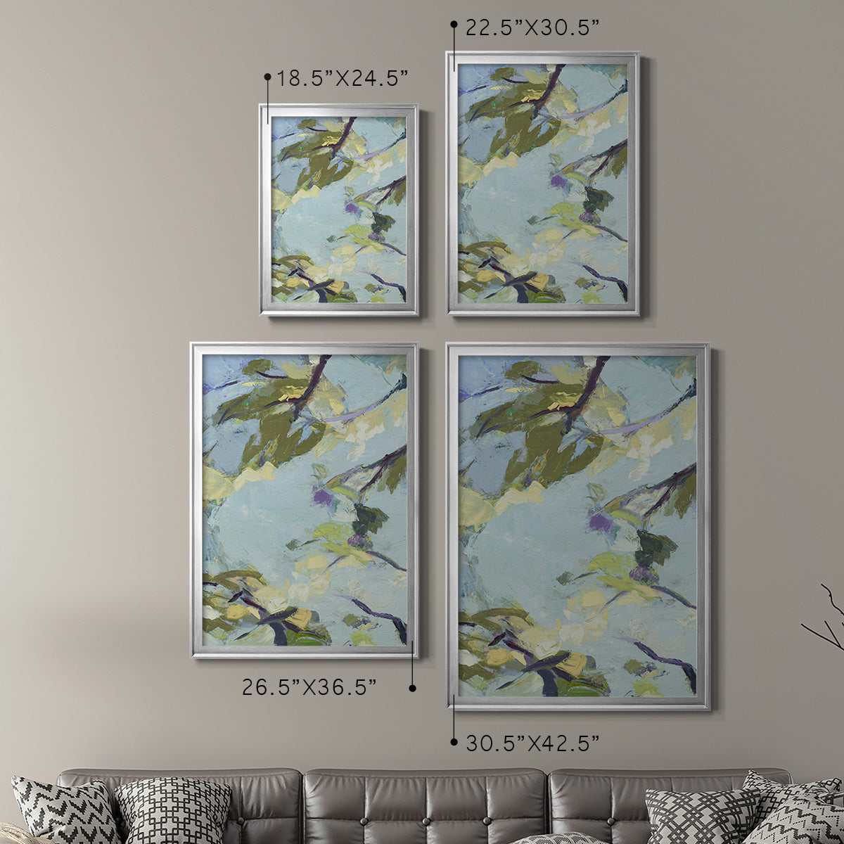 Aqua Sky - Modern Framed Canvas Print