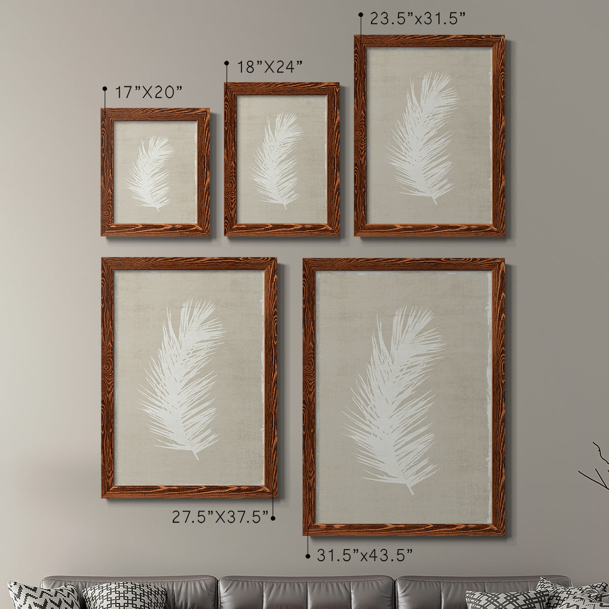 Palm Oasis I   - Premium Framed Canvas 2 Piece Set - Ready to Hang