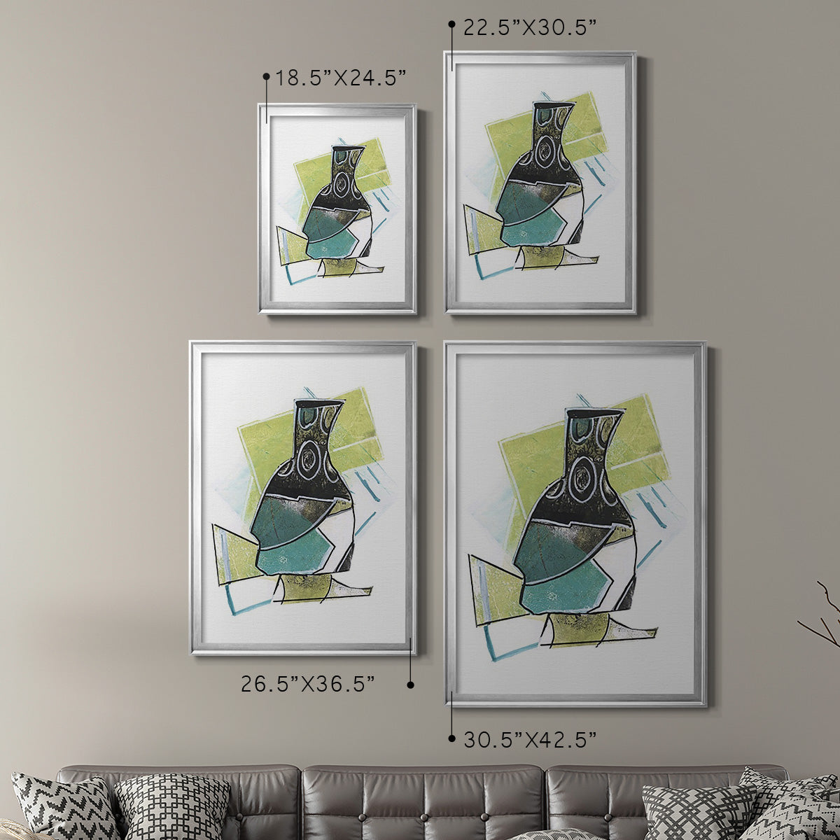 Jubilee Jugs II - Modern Framed Canvas Print