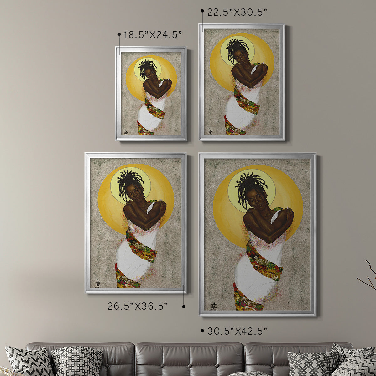 Her Love - Modern Framed Canvas Print