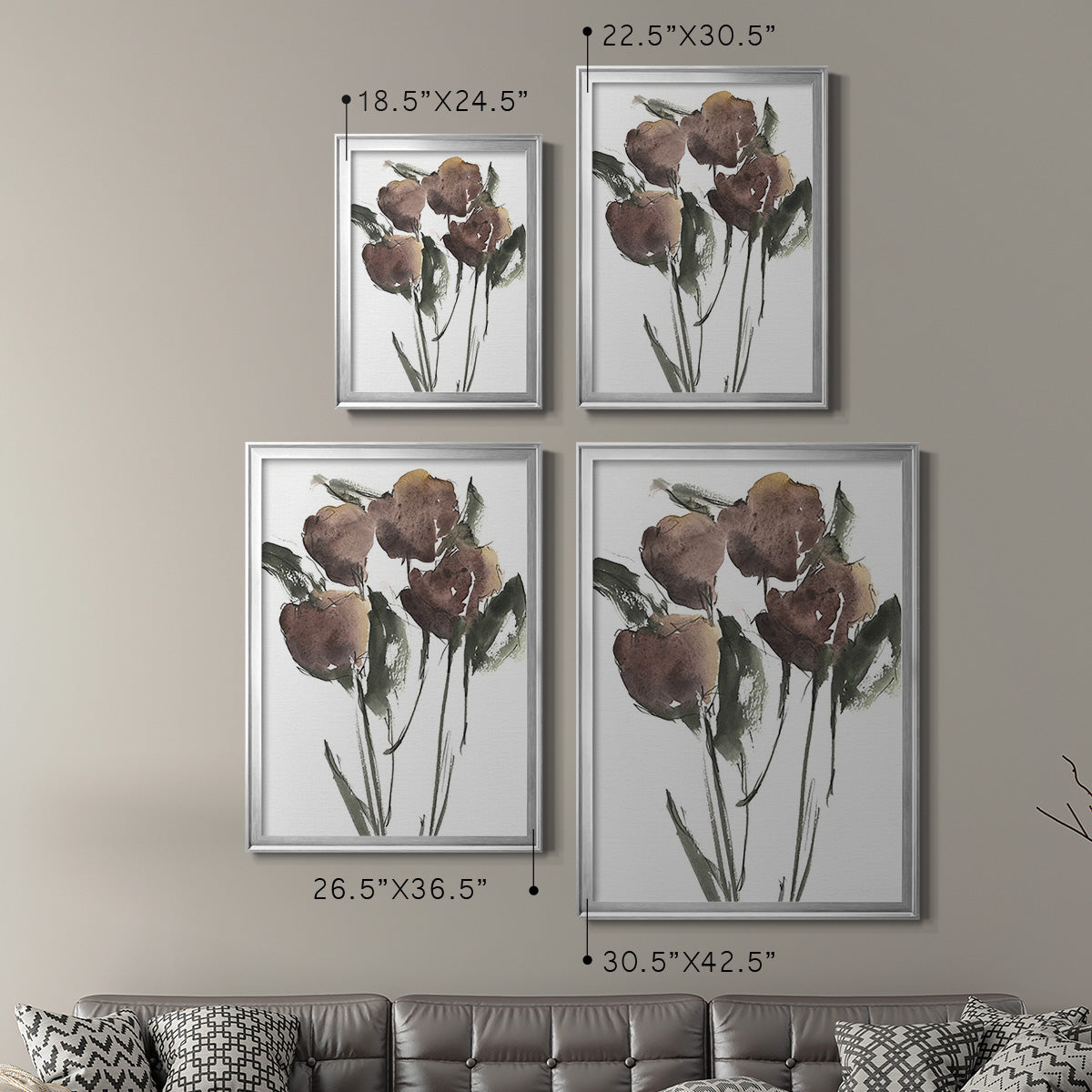 Growing Wild II - Modern Framed Canvas Print