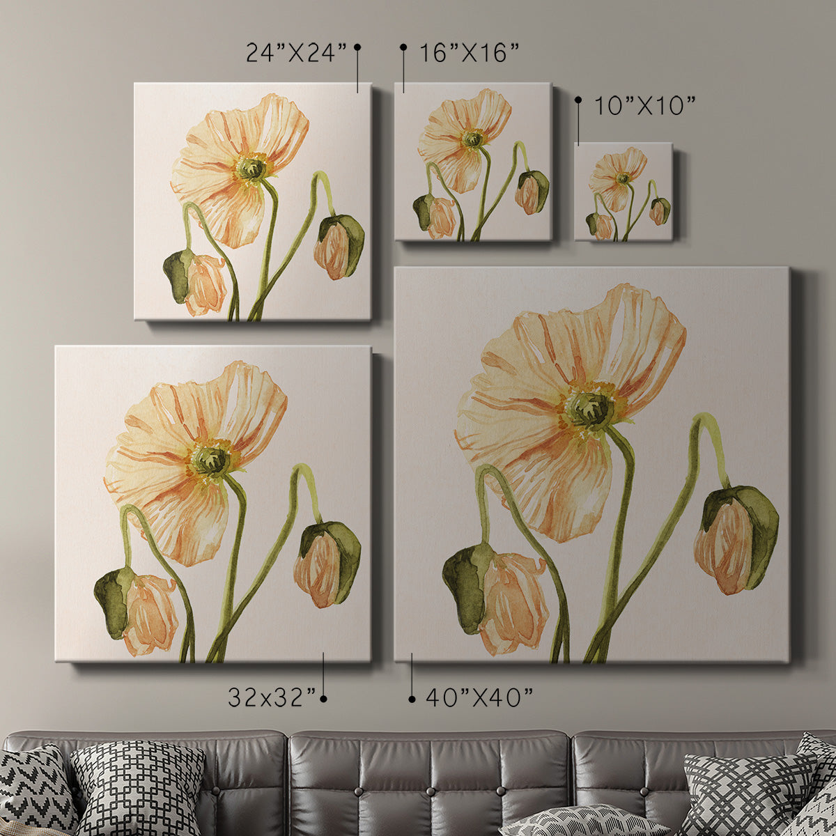 Highpoint Poppies I - Canvas Art Print