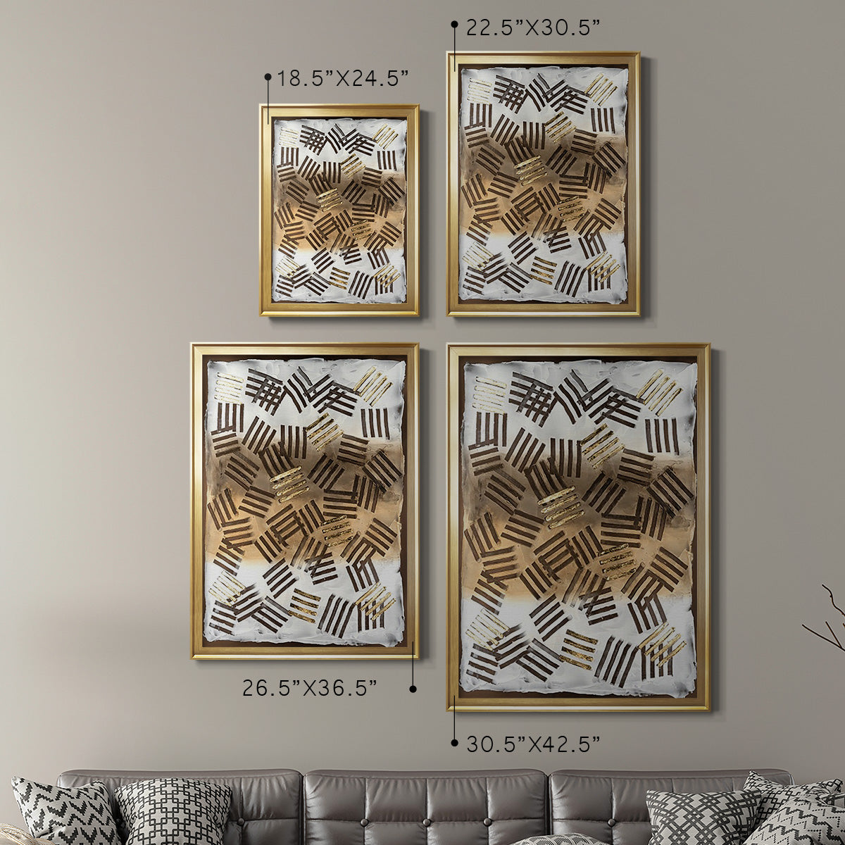 Raffia Palm II - Modern Framed Canvas Print