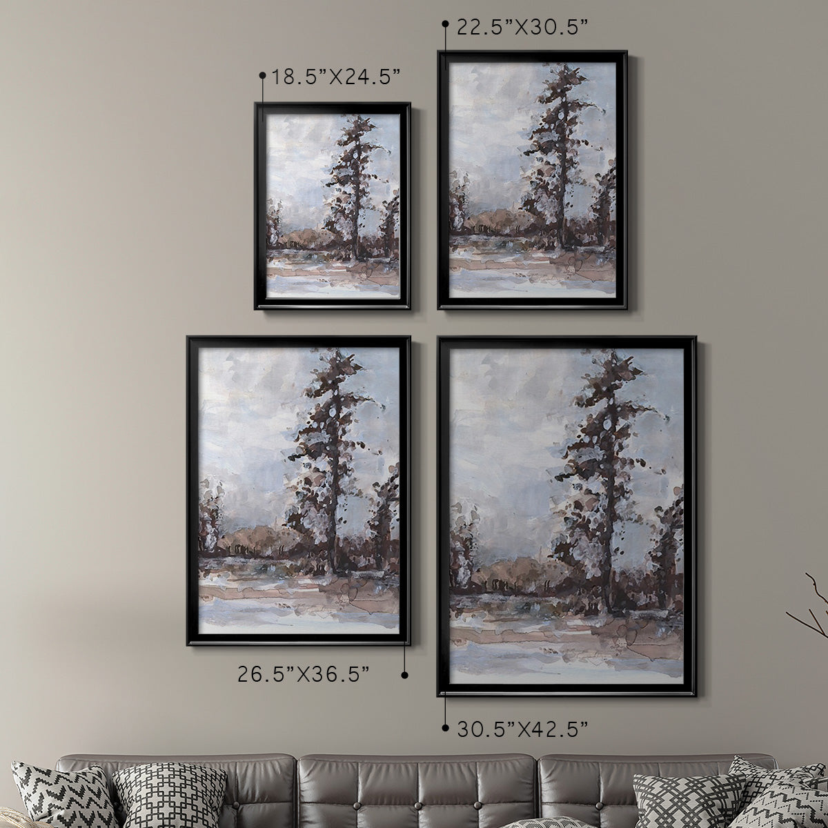 Vintage Tree Moment II - Modern Framed Canvas Print