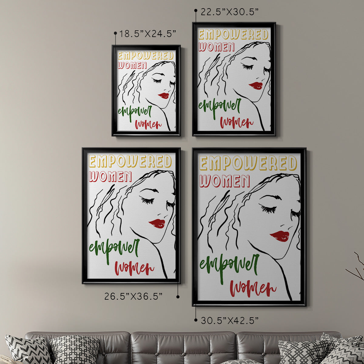 Empowered Women - Modern Framed Canvas Print