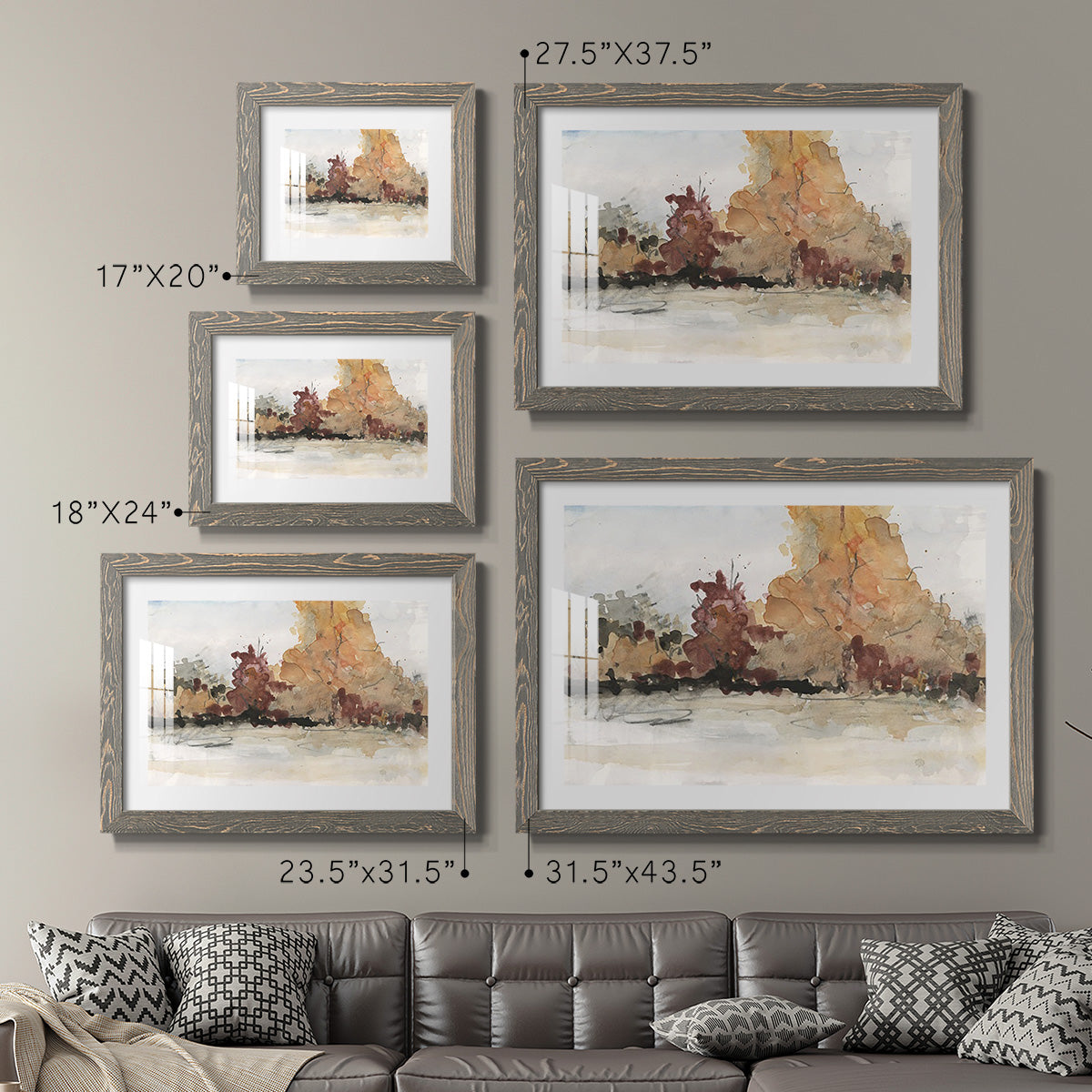 The Autumn View II - Barnwood Framed Art Print